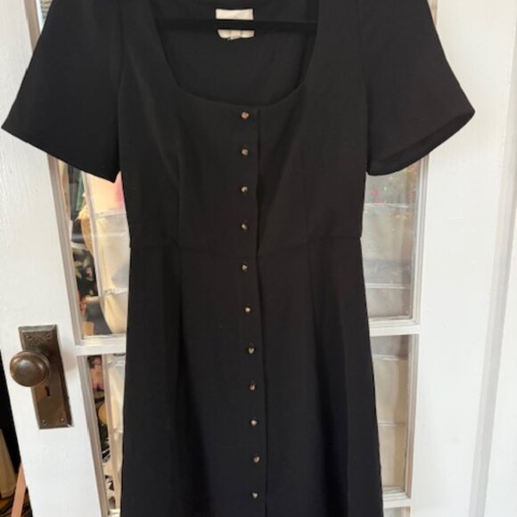 Sezane Robe Lianne Black A-line Dress Size 36/4 (NWOT) - Picture 2 of 5